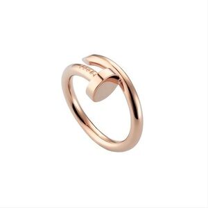 NEW Stainless Steel Nail Ring in Rose Gold